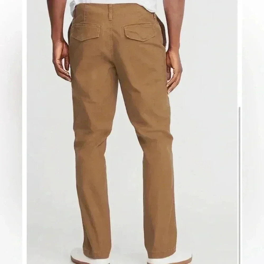 New Old Navy Men's Size 30x32 Knock On Wood Lived-In Straight Flex Chino Pants - Picture 2 of 2